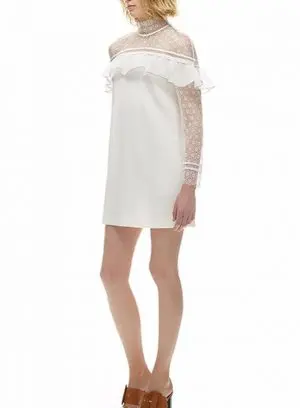 Hamile Giyim Tasarım Beyaz Mini Elbise (S, M, L Beden)