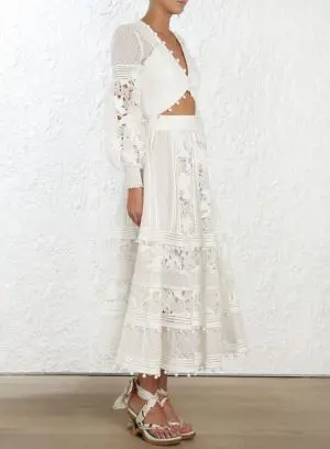 Tasarım Beyaz Set Elbise (S Beden)
